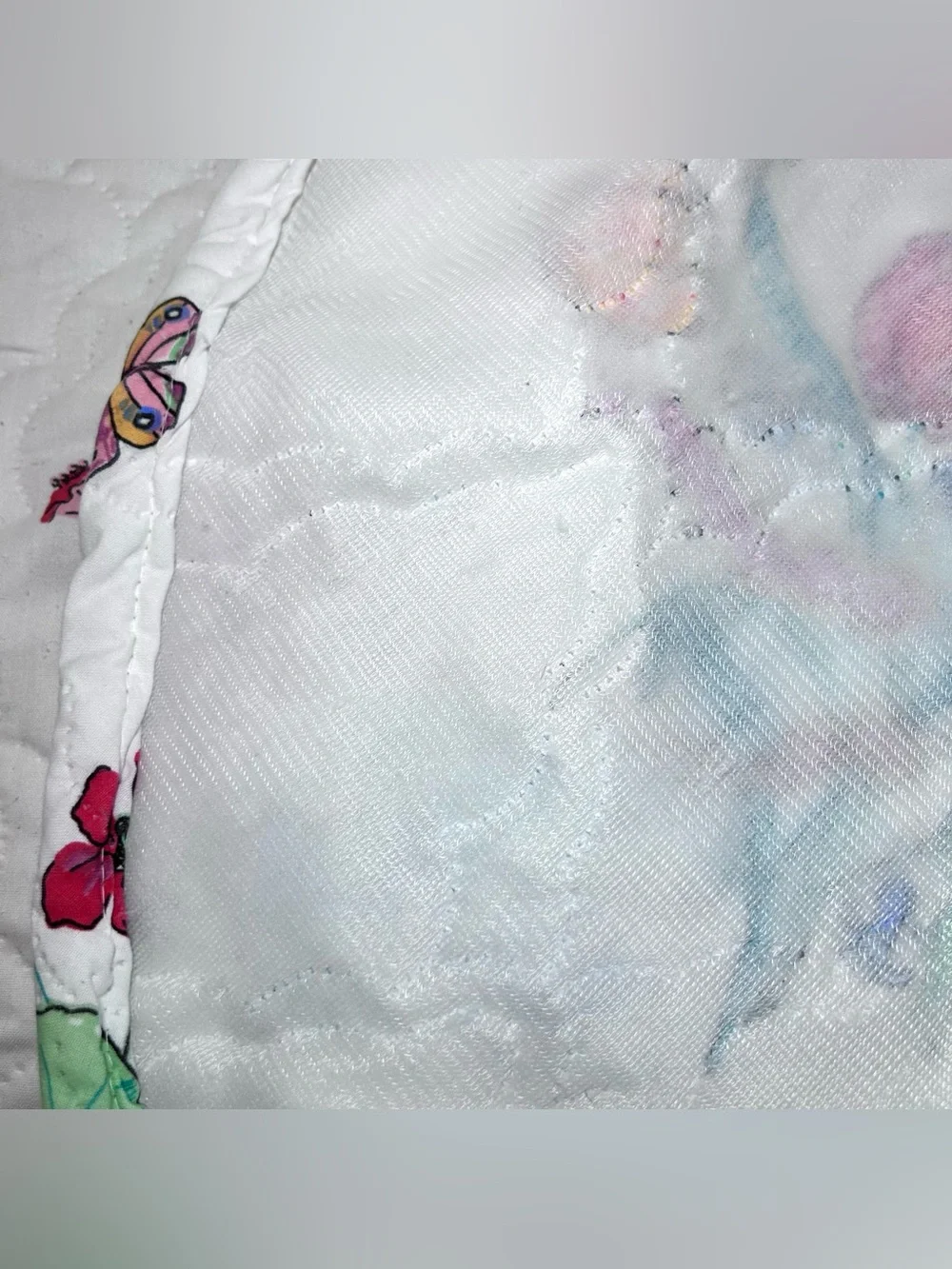 Cannon Royal Family ‘Botanic Garden’ Quilted Full Coverlet Bedspread Vintage